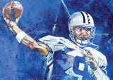 Tony Romo Study in Blue fine art print - aDamnFineArtist.com