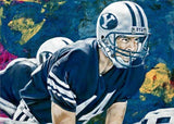 Ty Detmer autographed limited edition fine art print signed by Detmer