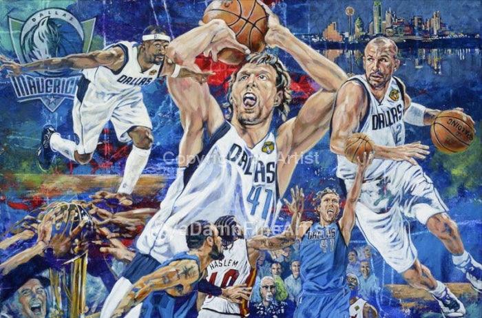 Won and Done fine art print celebrating the Dallas Mavericks 2011 NBA  Championship win
