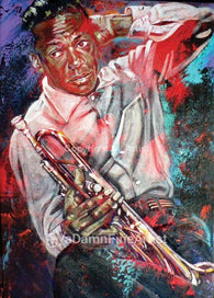 Young Miles Davis fine art print featuring Miles Davis
