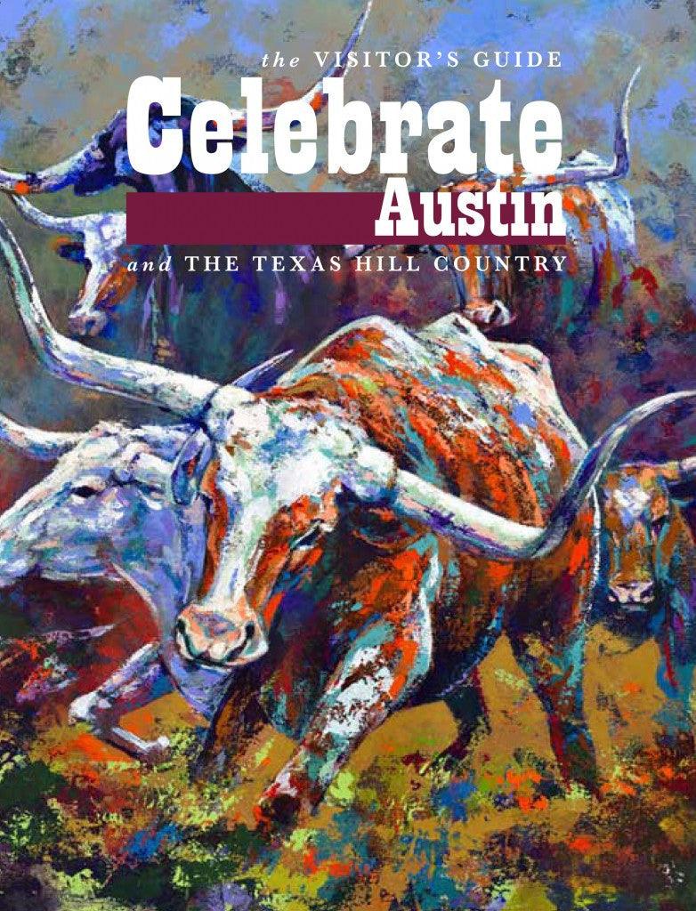 Longhorns Gone Wild by Robert Hurst Featured on the Cover of Celebrate Austin 2014