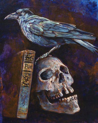 Raven and Poe AKA Nevermore limited edition canvas giclee print