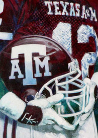 Custom Artwork Per Request - College Football Helmet Series: Texas A&M fine art print