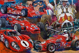 A J Foyt autographed limited edition fine art print signed by Foyt