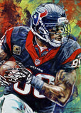 Andre Johnson - Texans autographed limited edition fine art print signed by Johnson