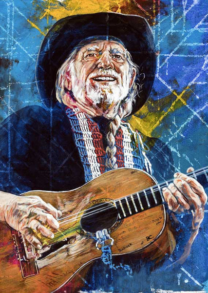 Willie Nelson Encore limited edition fine art print featuring Nelson