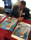 Greg Swindell signing his official Texas Sports Hall of Fame painting by artist Robert Hurst