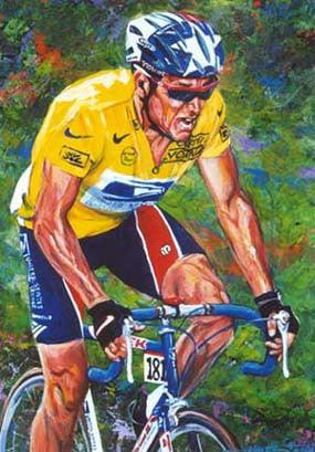 Tour de Lance fine art print featuring Lance Armstrong