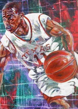 T J Ford UT Final 4 fine art print