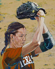 Cat Osterman original painting by Robert Hurst autographed by Osterman