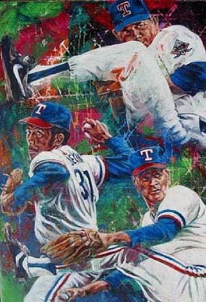 Texas Rangers HOF Pitchers autographed limited edition print