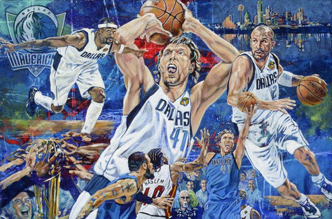 Won and Done limited edition canvas giclee celebrating the Dallas Mavericks 2011 NBA Championship win