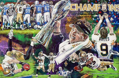 The Ain'ts No More - limited edition giclee print celebrating the New Orleans Saints XLIV Super Bowl win