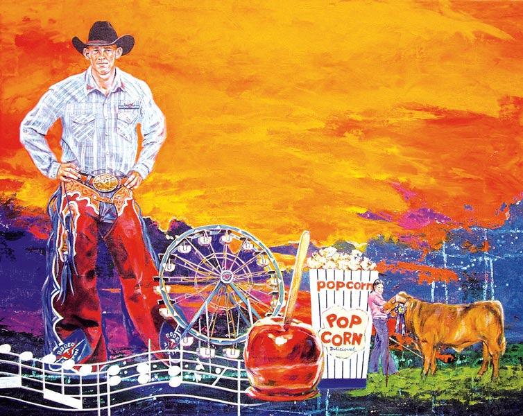 Rodeo Austin 2009 poster – aDamnFineArtist.com