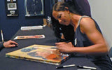 Cat Osterman original painting by Robert Hurst autographed by Osterman