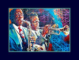 Colors of Greatness fine art print featuring Miles Davis and Charlie Parker
