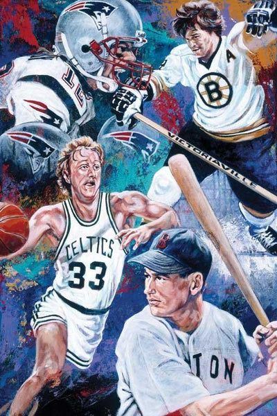 Best of Boston fine art print featuring Boston sports greats