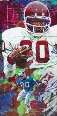 Billy Sims autographed limited edition print