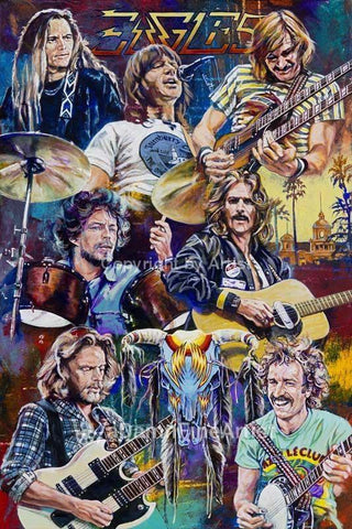 Eagles, the Band fine art print with limited edition canvas giclee option