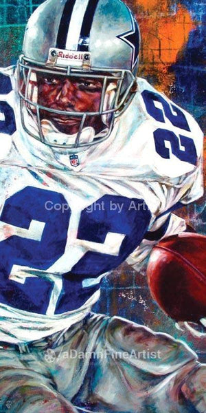 Emmitt Smith AUTOGRAPHED original work of art