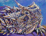 Horny Toad Blues Limited Edition Canvas Giclee Print Featuring A Horned Frog Canvas
