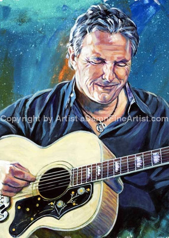Jim Collins Autographed Limited Edition Fine Art Print Signed By Music Art