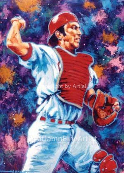 Johnny Bench - Moore Bench - (Fine Art Giclée Canvas)