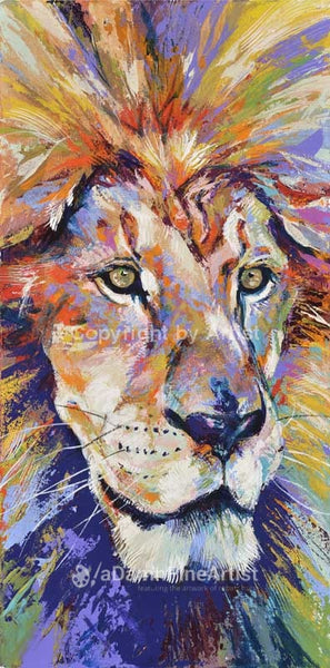 Lion AKA His Majesty limited edition canvas giclee print featuring a lion