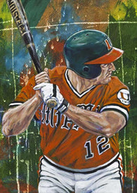 Mike Fiore - University of Miami autographed fine art print signed by Fiore