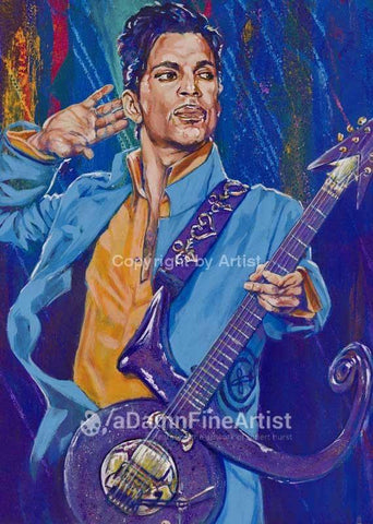Prince Purple Reign fine art print with limited edition canvas giclee option