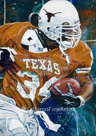 Ricky Williams autographed limited edition fine art print signed by Williams
