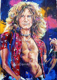 Robert Plant of Led Zeppelin fine art print