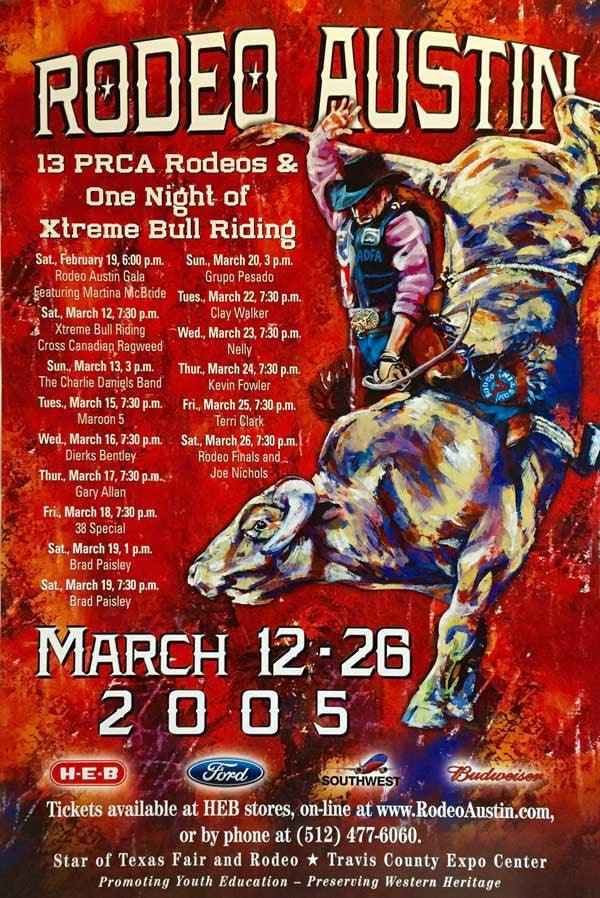 Rodeo Austin 2005 Poster – aDamnFineArtist.com