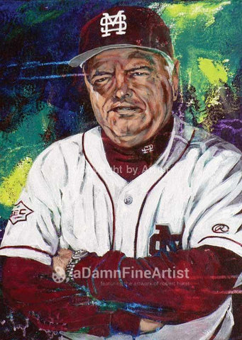 Ron Polk - Mississippi State autographed limited edition print