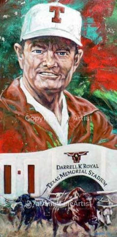 Royal Stampede limited edition autographed print signed by Darrell Royal