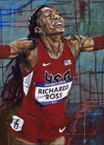 Sanya Richards-Ross autographed limited edition fine art print signed by  Richards-Ross