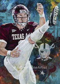 Shane Lechler autographed limited edition fine art print signed by Lechler