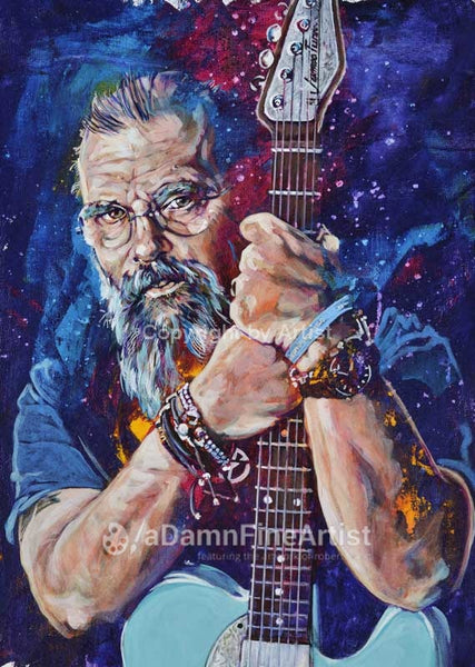 Steve Earle autographed limited edition fine art print signed by Earle