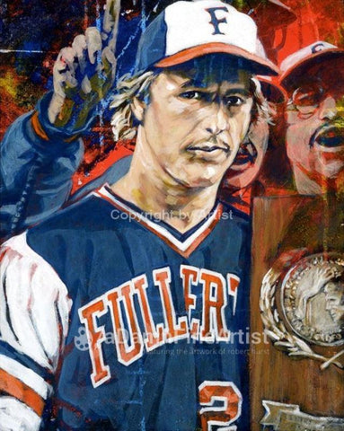 Tim Wallach - Cal State-Fullerton autographed fine art print