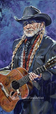Willie Nelson All Suited Up limited edition giclee on canvas featuring Willie Nelson by Robert Hurst