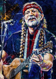 Willie Nelson: Country Music Legend in Color fine art print and giclee