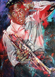 Young Miles Davis fine art print featuring Miles Davis